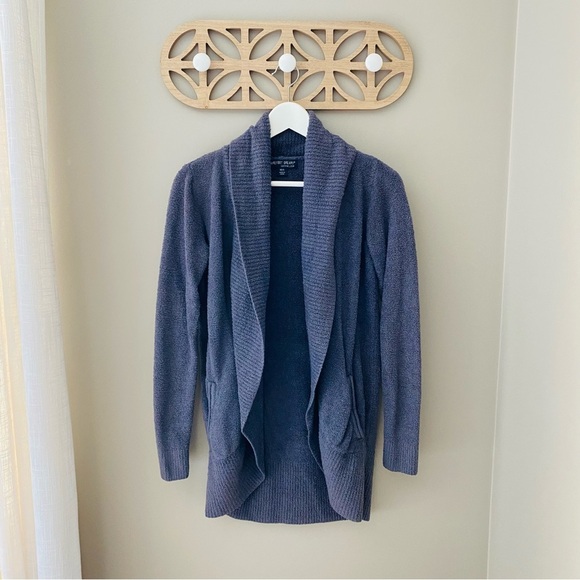 Barefoot Dreams Open Front Cardigan Sweater Blue/Gray Sz XS/S - Picture 1 of 10